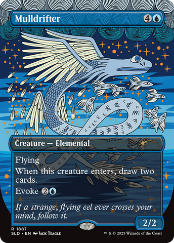 Mulldrifter (Rainbow Foil) (SLD-1887)  Foil - Secret Lair Drop (Borderless)