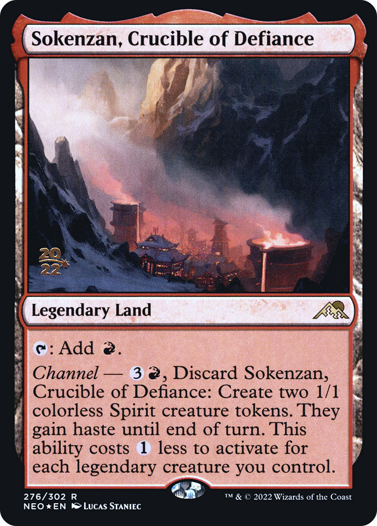 Sokenzan, Crucible of Defiance (PRE-276S) - Kamigawa: Neon Dynasty Promos Foil