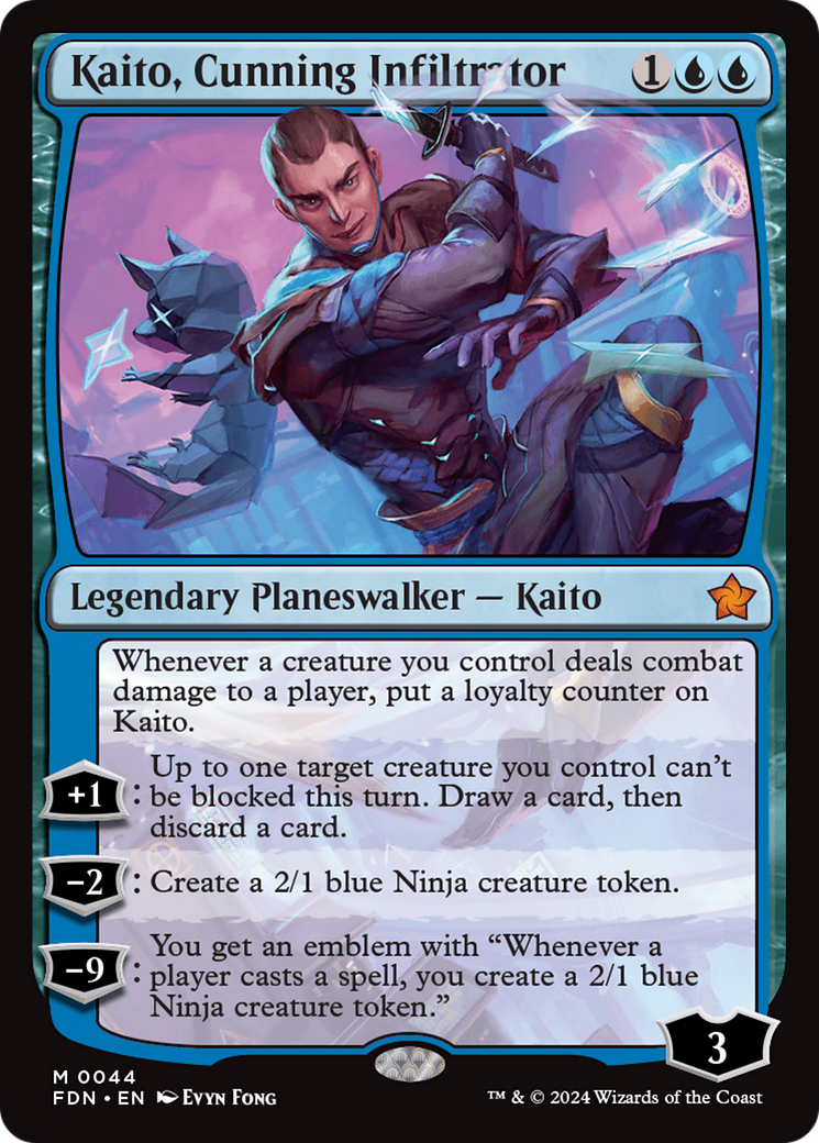Kaito, Cunning Infiltrator (FDN-044)  Foil - Foundations