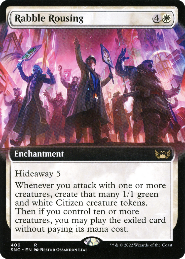 Rabble Rousing (Extended Art) (SNC-409)  Foil - Streets of New Capenna: (Extended Art)