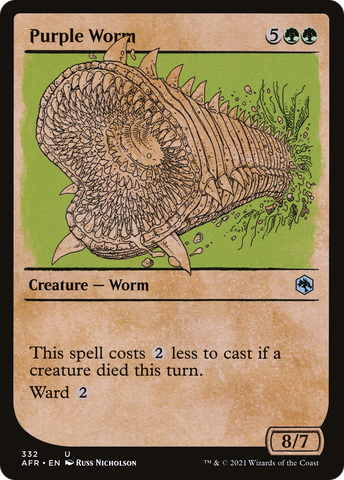Purple Worm (Showcase) (AFR-332)  - Adventures in the Forgotten Realms: (Showcase)