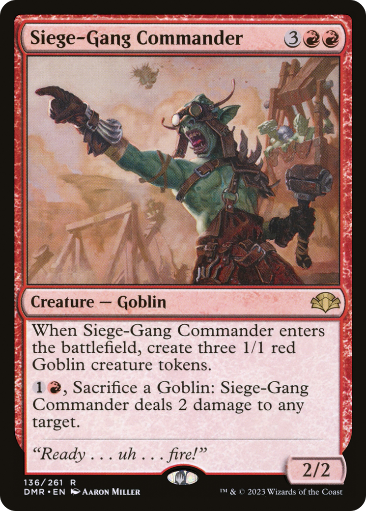 Siege-Gang Commander (DMR-136)  - Dominaria Remastered