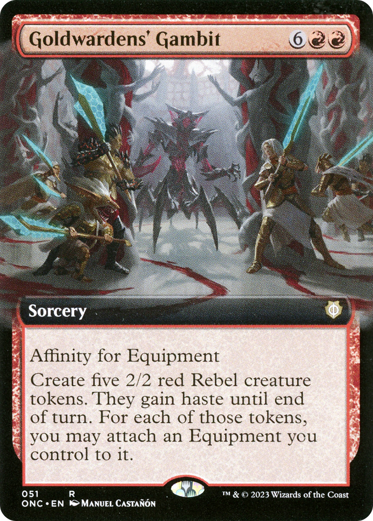 Goldwardens' Gambit (Extended Art) (ONC-051)  - Phyrexia: All Will Be One Commander: (Extended Art)