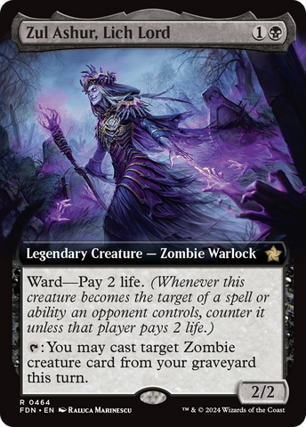 Zul Ashur, Lich Lord (Extended Art) (FDN-464)  - Foundations: (Extended Art)