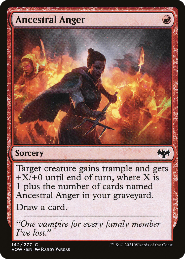 Ancestral Anger (VOW-142)  Foil - Innistrad: Crimson Vow