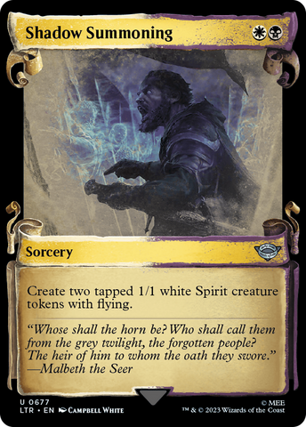 Shadow Summoning (Showcase Scrolls) (LTR-677)  Foil - The Lord of the Rings: Tales of Middle-earth: (Showcase)