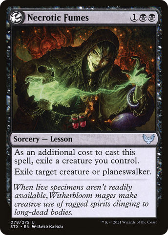 Necrotic Fumes (STX-078)  Foil - Strixhaven: School of Mages: (lesson)