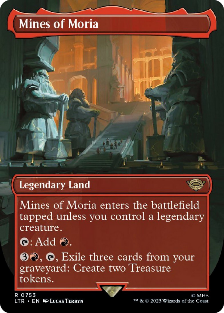Mines of Moria (Borderless) (Surge Foil) (LTR-753)  Foil - The Lord of the Rings: Tales of Middle-earth