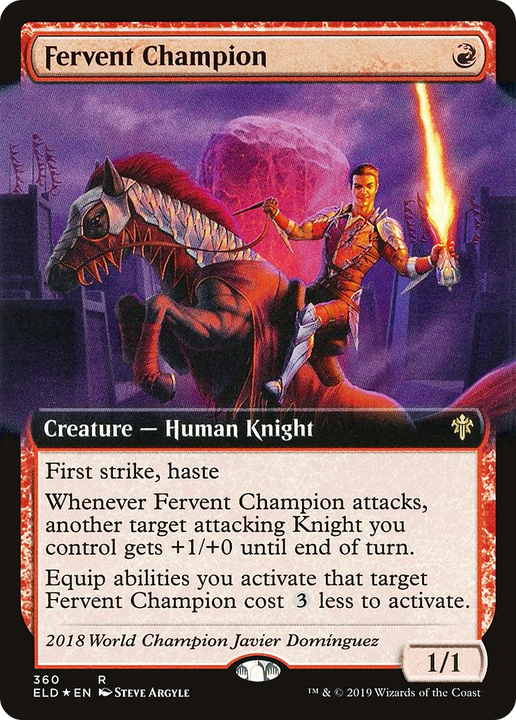 Fervent Champion (Extended Art) (ELD-360)  Foil - Throne of Eldraine: (Extended Art)