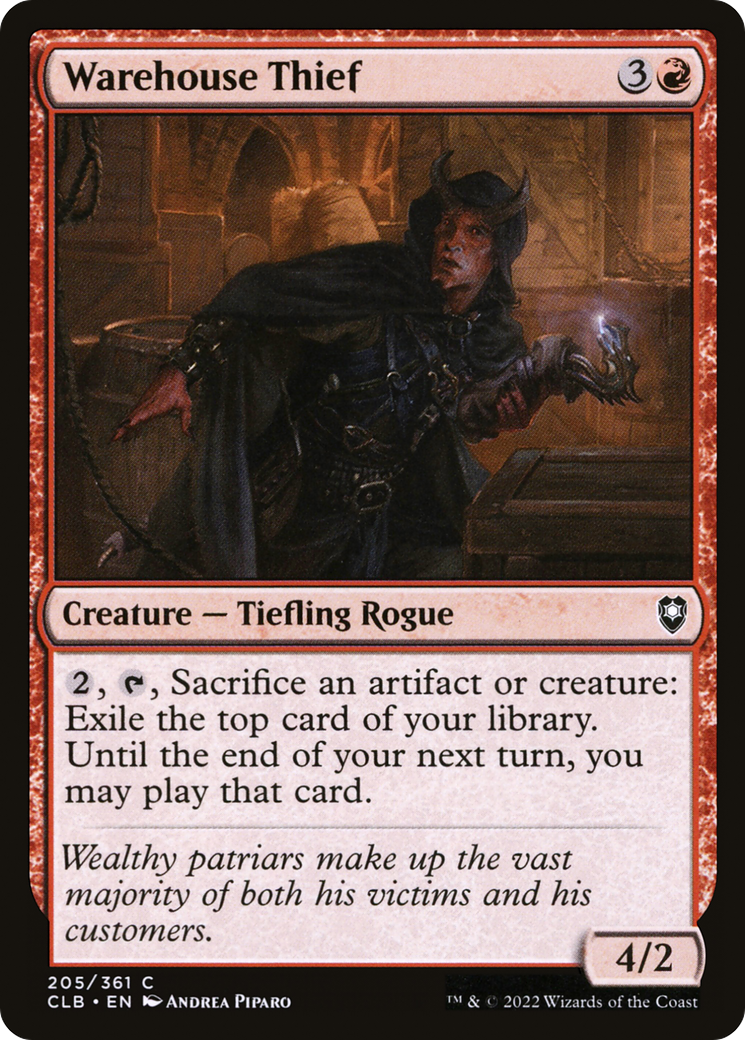 Warehouse Thief (CLB-205)  - Commander Legends: Battle for Baldur's Gate
