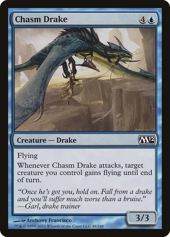 Chasm Drake (M12-048)  Foil - Magic 2012