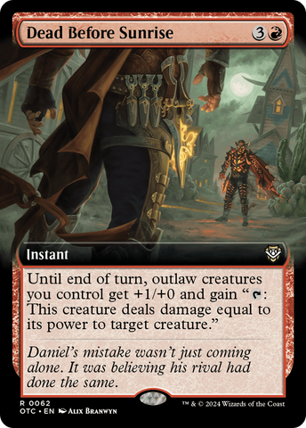 Dead Before Sunrise (Extended Art) (OTC-062)  - Outlaws of Thunder Junction Commander: (Extended Art)