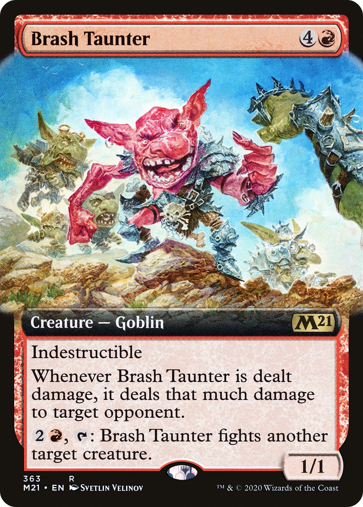 Brash Taunter (Extended Art) (M21-363)  - Core Set 2021: (Extended Art)