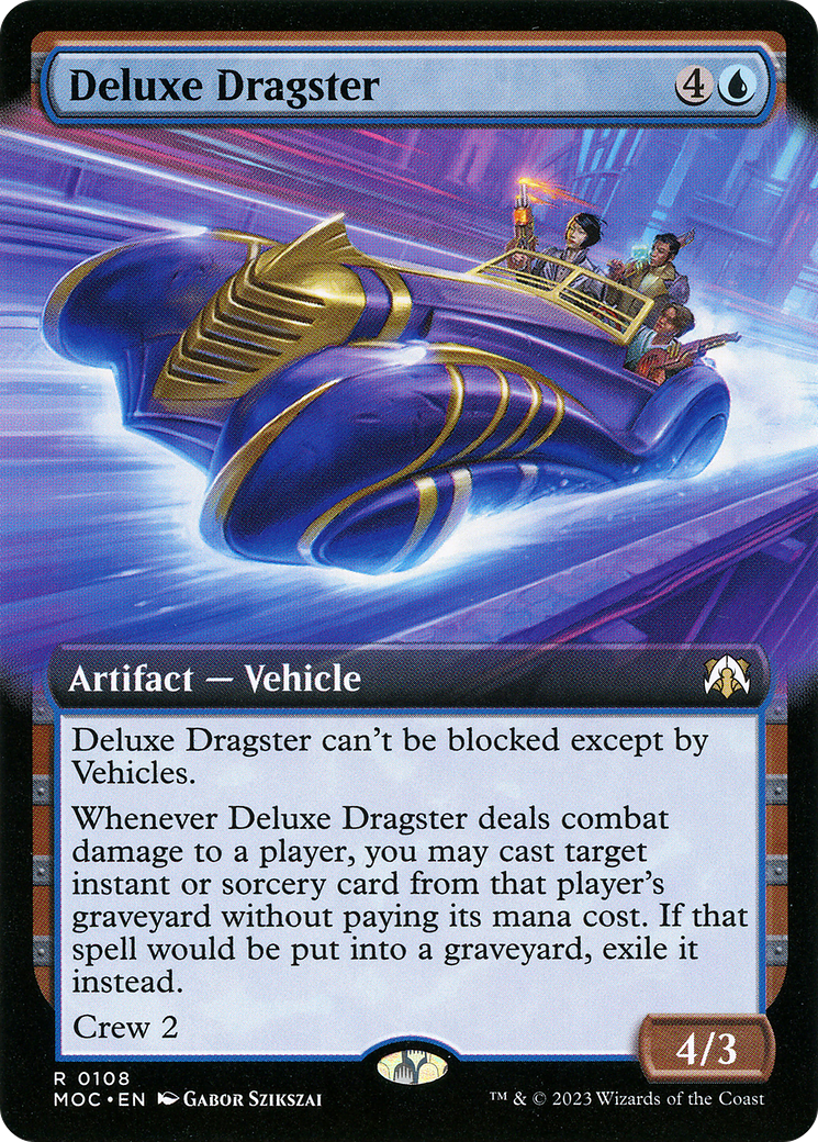 Deluxe Dragster (Extended Art) (MOC-108)  Foil - March of the Machine Commander: (Extended Art)