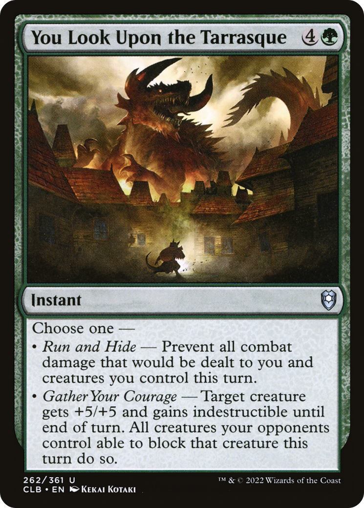 You Look Upon the Tarrasque (CLB-262)  - Commander Legends: Battle for Baldur's Gate