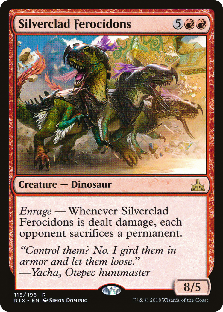 Silverclad Ferocidons (RIX-115)  Foil - Rivals of Ixalan