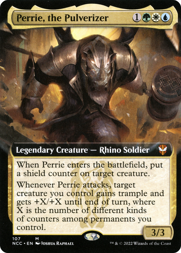 Perrie, the Pulverizer (Extended Art) (NCC-107)  Foil - New Capenna Commander: (Extended Art)