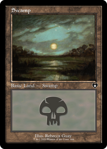 Swamp (444) (Retro Frame) (CMM-444)  Foil - Commander Masters