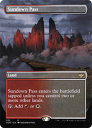 Sundown Pass (Borderless) (VOW-285)  Foil - Innistrad: Crimson Vow (Borderless)
