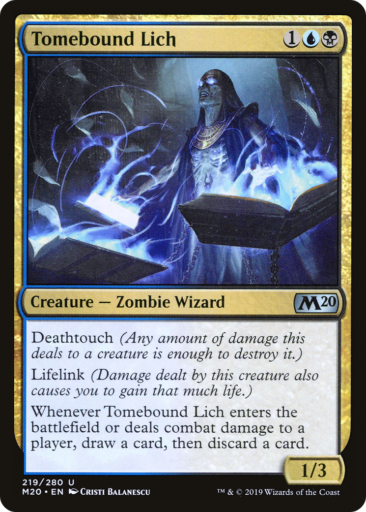 Tomebound Lich (M20-219)  - Core Set 2020