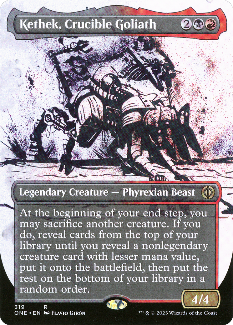 Kethek, Crucible Goliath (Showcase) (ONE-319)  - Phyrexia: All Will Be One: (Showcase) (Borderless)