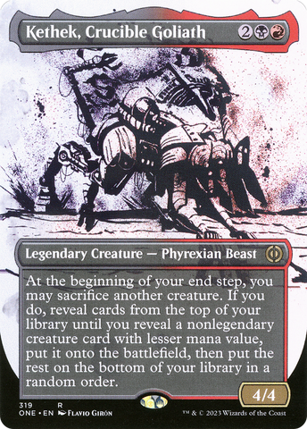 Kethek, Crucible Goliath (Showcase) (ONE-319)  Foil - Phyrexia: All Will Be One: (Showcase) (Borderless)