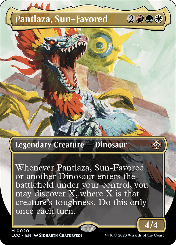 Pantlaza, Sun-Favored (Borderless) (LCC-020)  Foil - The Lost Caverns of Ixalan Commander