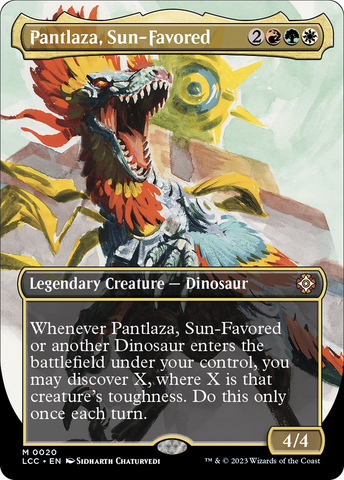 Pantlaza, Sun-Favored (Borderless) (LCC-020)  Foil - The Lost Caverns of Ixalan Commander