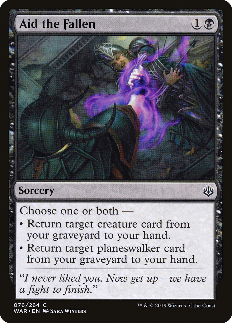 Aid the Fallen (WAR-076)  Foil - War of the Spark
