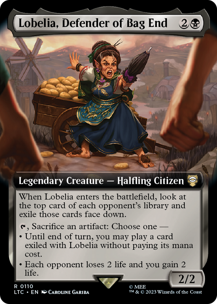 Lobelia, Defender of Bag End (Extended Art) (LTC-110)  Foil - Tales of Middle-earth Commander: (Extended Art)