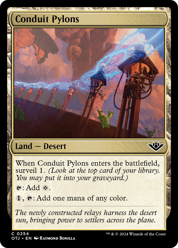 Conduit Pylons (OTJ-254)  Foil - Outlaws of Thunder Junction