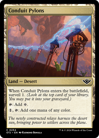 Conduit Pylons (OTJ-254)  Foil - Outlaws of Thunder Junction