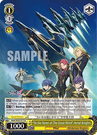 "In the Name of The Great Wind" Aerial Knights (MDE/SE45E11 N) - MACROSS Delta Premium Booster
