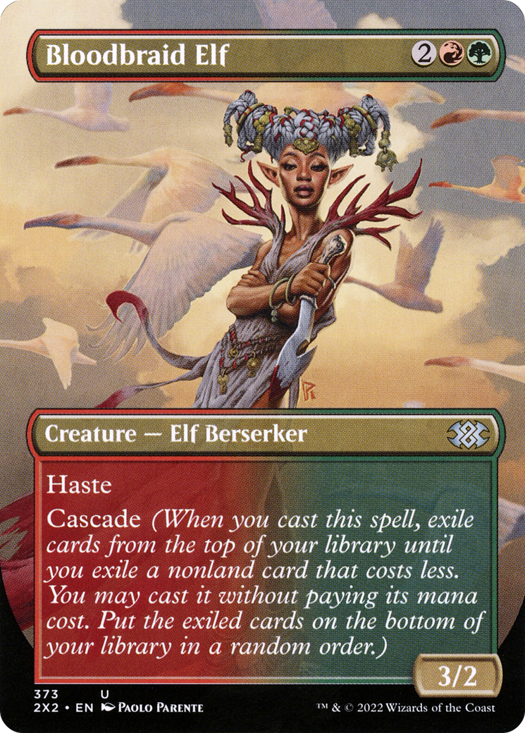 Bloodbraid Elf (Borderless) (2X2-373)  - Double Masters 2022