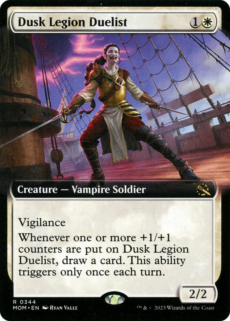Dusk Legion Duelist (Extended Art) (MOM-344)  - March of the Machine: (Extended Art)
