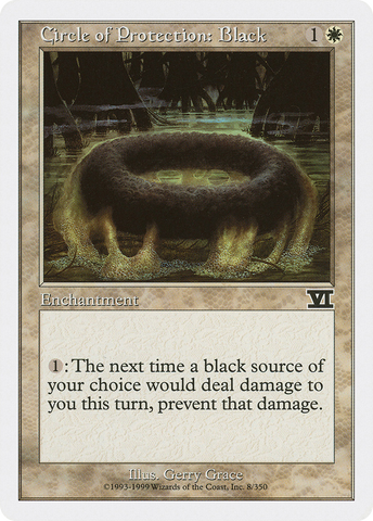 Circle of Protection: Black (6ED-008)  - Classic Sixth Edition
