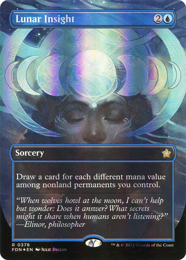 Lunar Insight (Borderless) (Mana Foil) (FDN-378)  Foil - Foundations