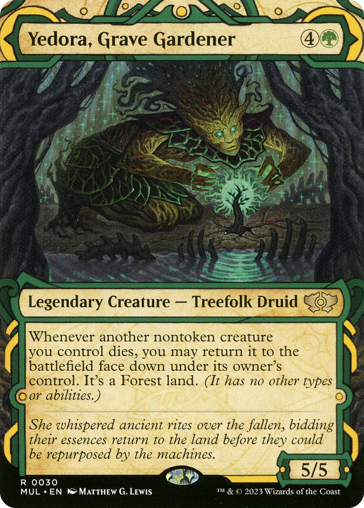 Yedora, Grave Gardener (MUL-030)  - Multiverse Legends: (Showcase) (Borderless)