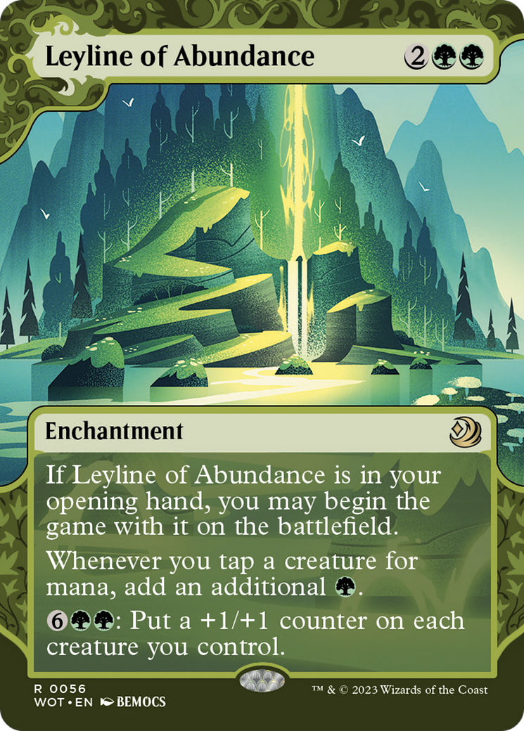 Leyline of Abundance (WOT-056)  - Wilds of Eldraine: Enchanting Tales: (Showcase) (Borderless)