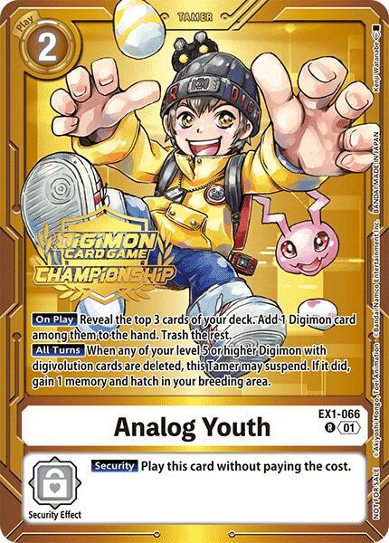 Analog Youth [EX1-066] (Championship 2024 Tamers Pack) [Classic Collection]