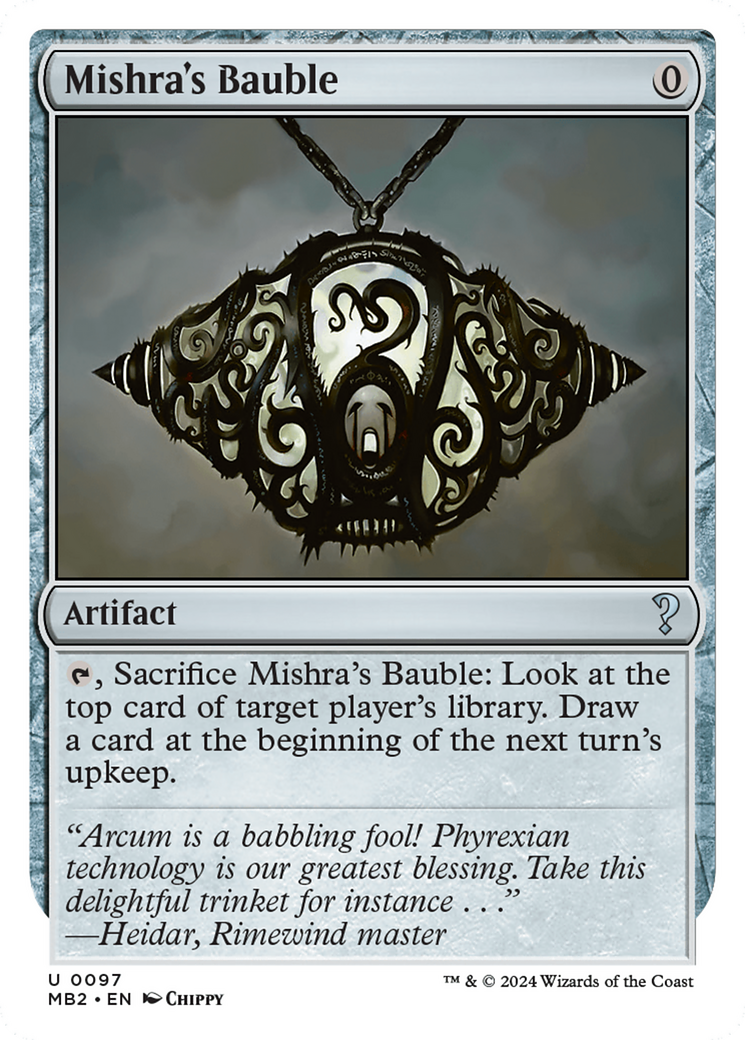 Mishra's Bauble (White Border) (MB2-097)  - Mystery Booster 2