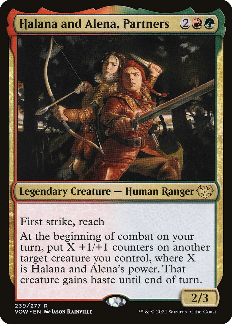 Halana and Alena, Partners (VOW-239)  Foil - Innistrad: Crimson Vow