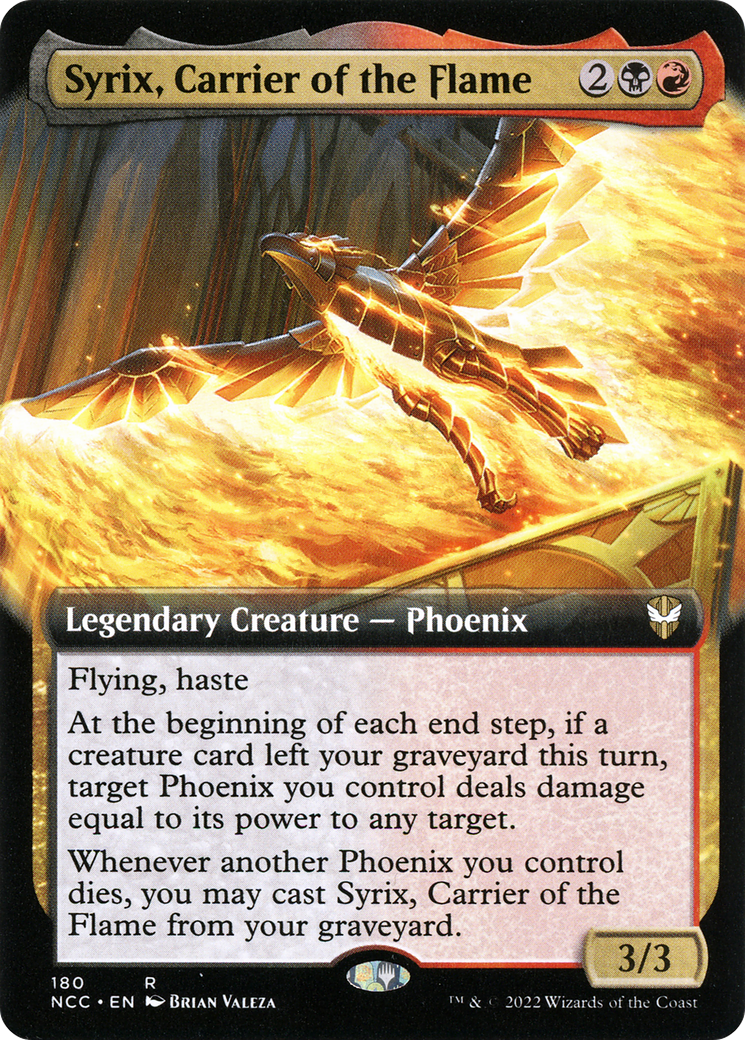 Syrix, Carrier of the Flame (Extended Art) (NCC-180)  - New Capenna Commander: (Extended Art)