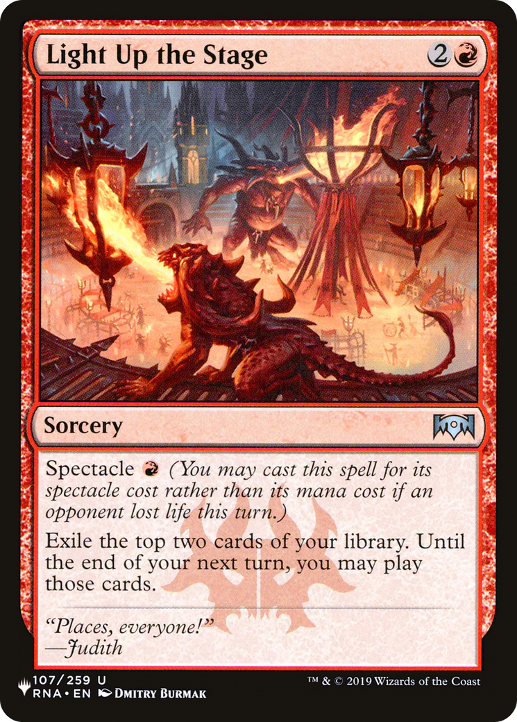Light Up the Stage (LIST-RNA-107)  - The List