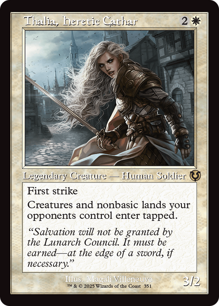 Thalia, Heretic Cathar (Retro Frame) (INR-351)  - Innistrad Remastered
