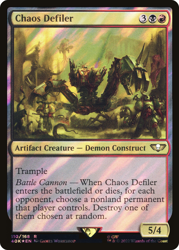 Chaos Defiler (Surge Foil) (40K-110★) - Warhammer 40,000 Commander Foil