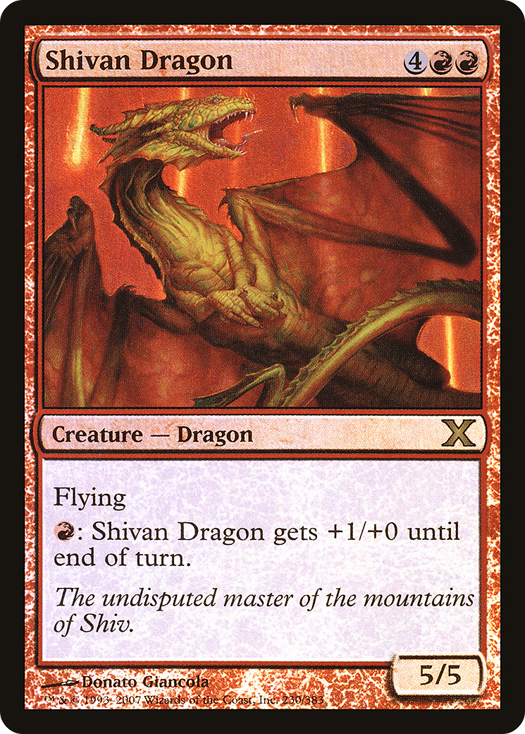 Shivan Dragon (10E-230★)  Foil - Tenth Edition