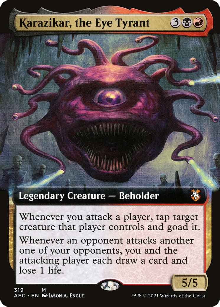 Karazikar, the Eye Tyrant (Extended Art) (AFC-319) - Adventures in the Forgotten Realms Commander