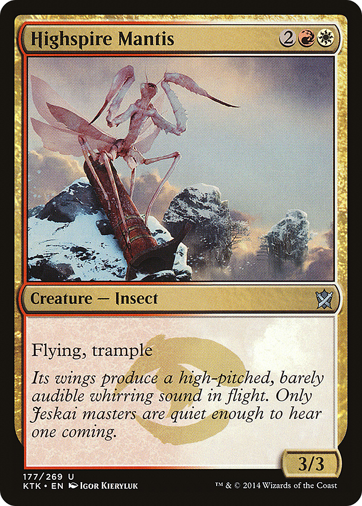 Highspire Mantis (KTK-177)  Foil - Khans of Tarkir