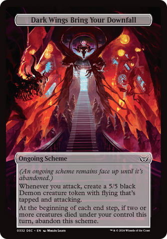 Dark Wings Bring Your Downfall (Full Art) (A:DSC-332)  - Duskmourn: House of Horror Commander